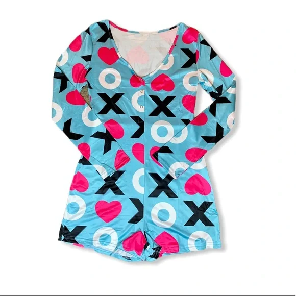 XO Pajamas Lounge Onesie - Picture 2 of 5